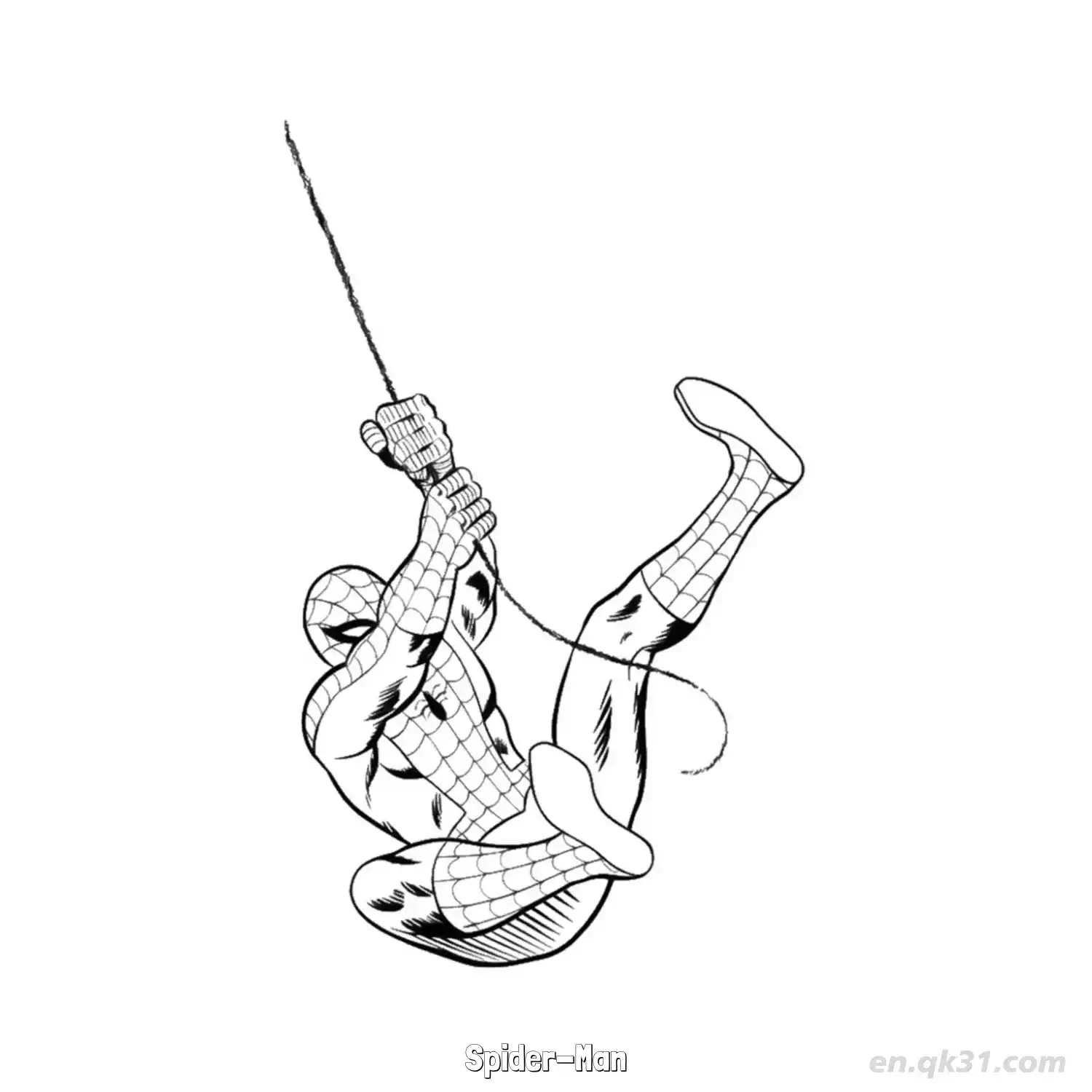 免费 蜘蛛侠 28简笔画 素描 涂鸦 - 免费可打印 漫威简笔画 下载PDF 简笔画涂色页