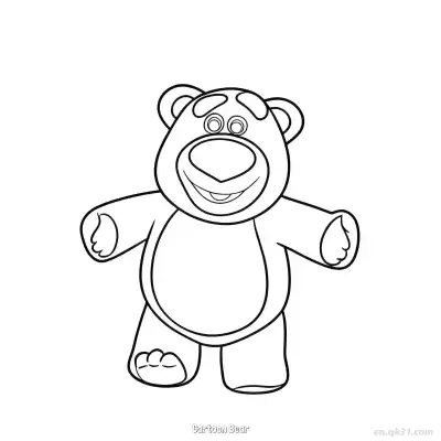 卡通熊 简笔画 素描 涂鸦 - 免费可打印 玩具总动员简笔画 下载PDF – 免费可打印简笔画涂色画