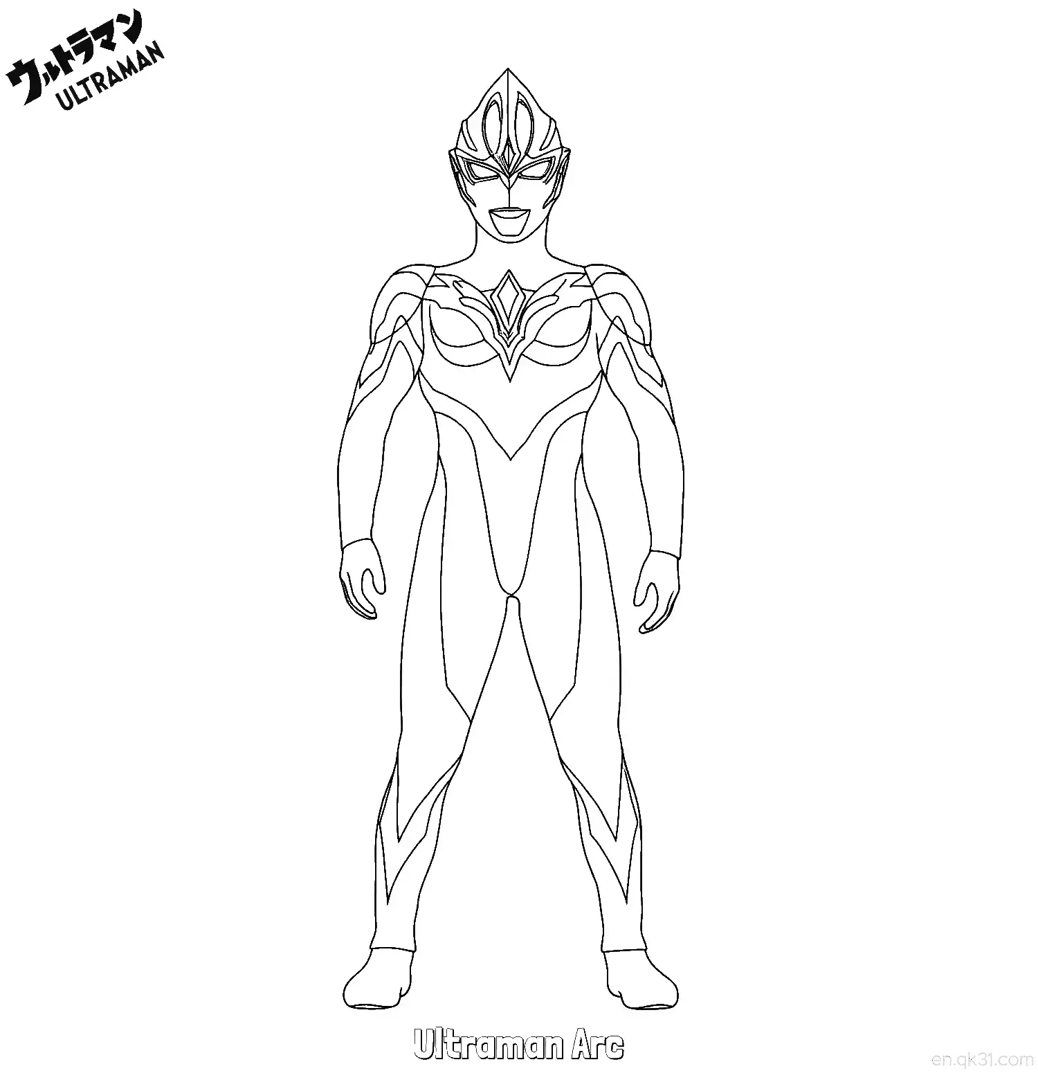免费 阿克奥特曼 简笔画 素描 涂鸦 - 免费可打印奥特曼 下载PDF 简笔画涂色页