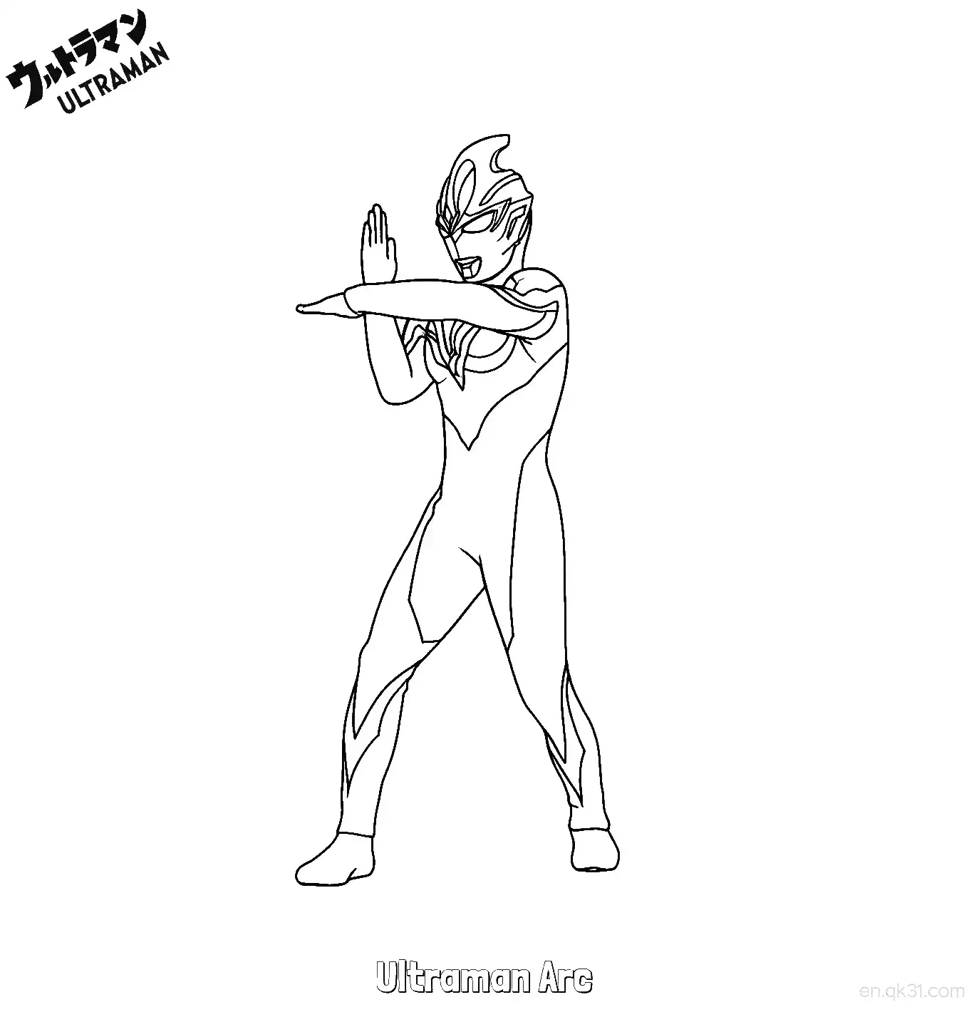 免费 阿克奥特曼 1简笔画 素描 涂鸦 - 免费可打印奥特曼 下载PDF 简笔画涂色页