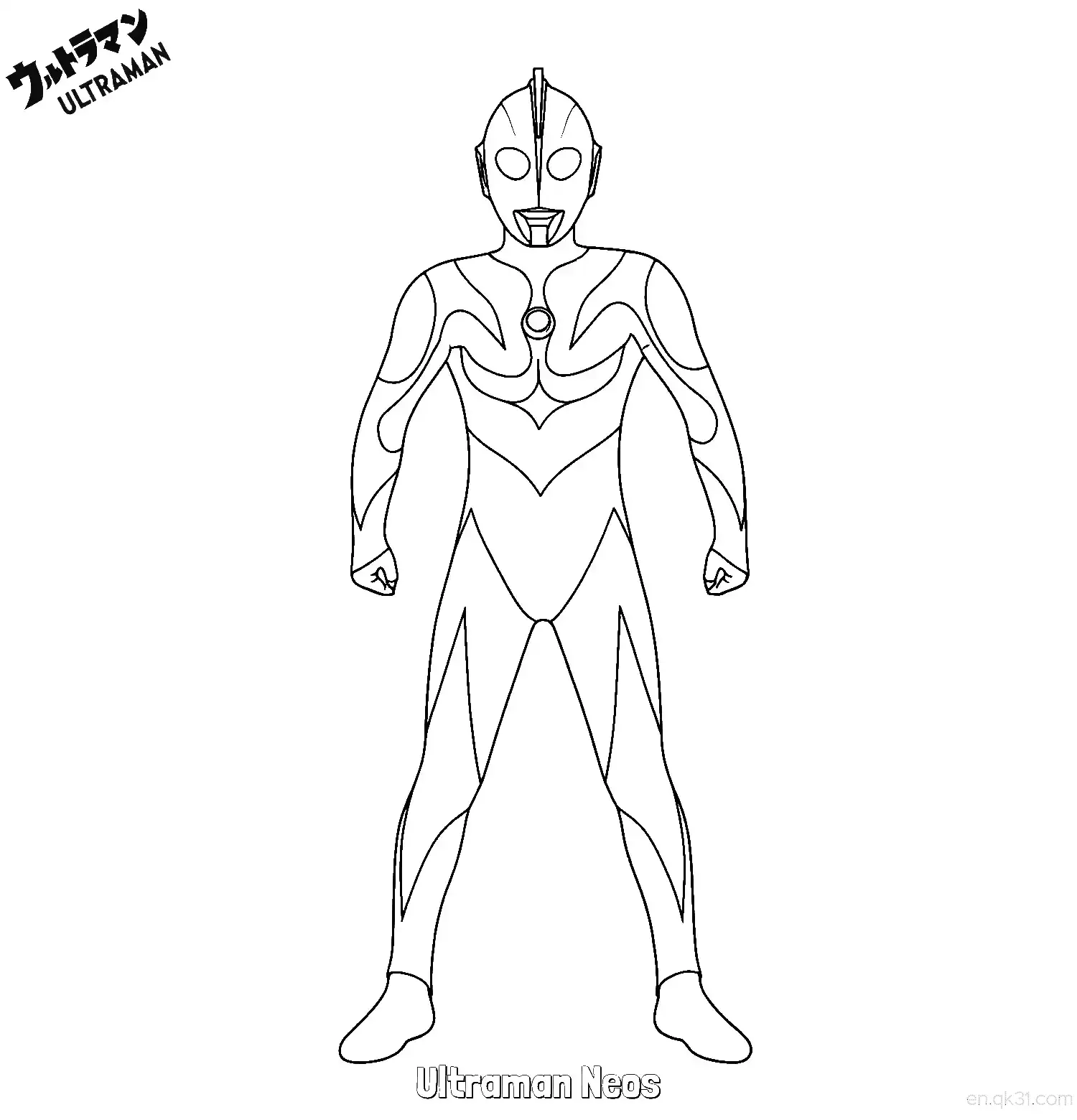 免费 奈欧斯奥特曼 简笔画 素描 涂鸦 - 免费可打印奥特曼 下载PDF 简笔画涂色页