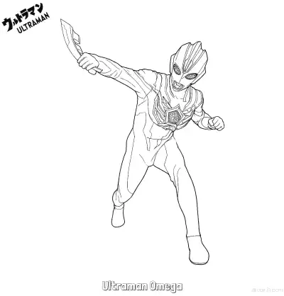 奥美迦奥特曼 1简笔画 素描 涂鸦 - 免费可打印奥特曼 下载PDF – 免费可打印简笔画涂色画