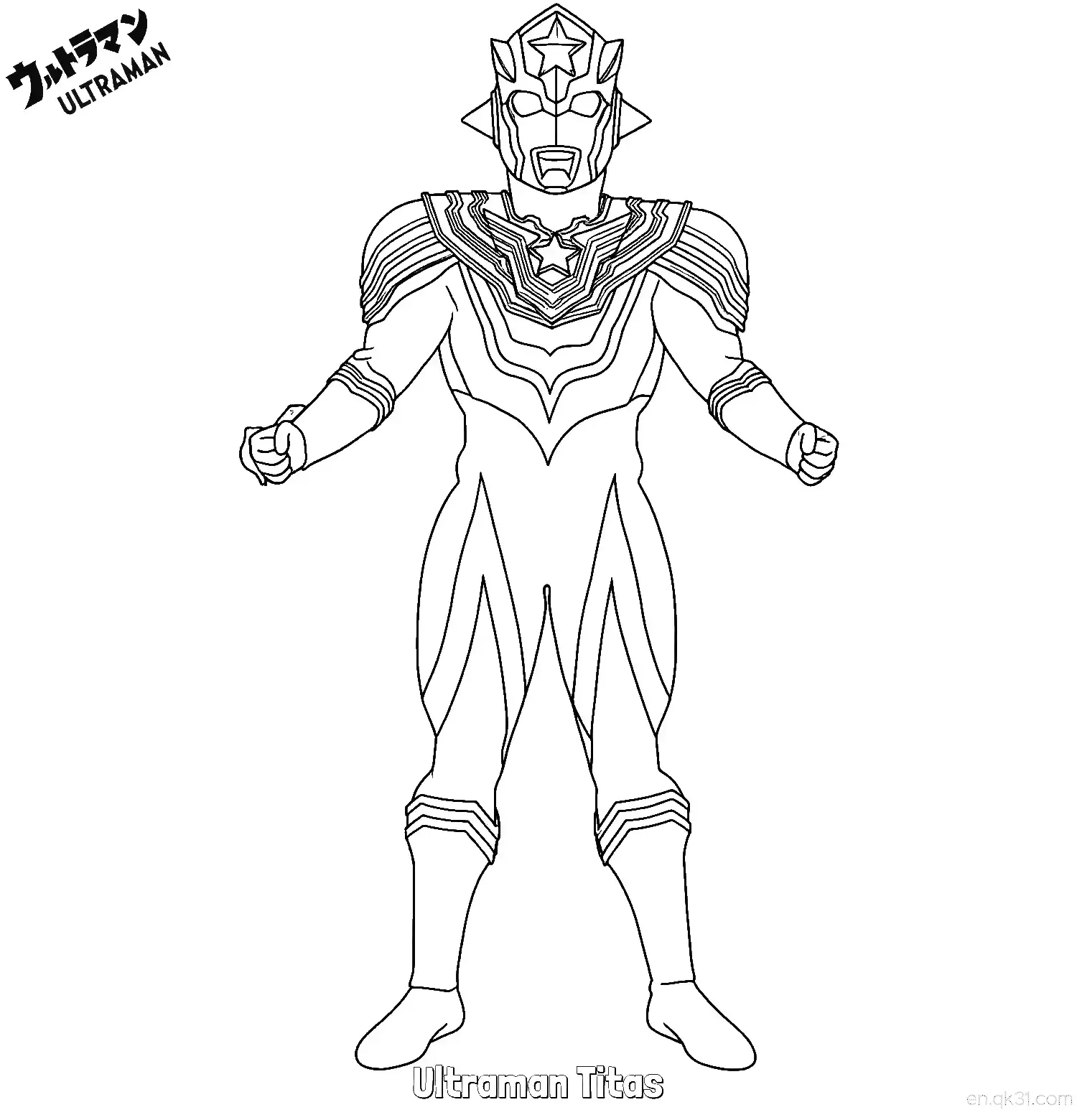 免费 泰塔斯奥特曼 简笔画 素描 涂鸦 - 免费可打印奥特曼 下载PDF 简笔画涂色页