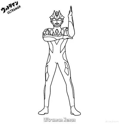 杰诺奥特曼 1简笔画 素描 涂鸦 - 免费可打印奥特曼 下载PDF – 免费可打印简笔画涂色画