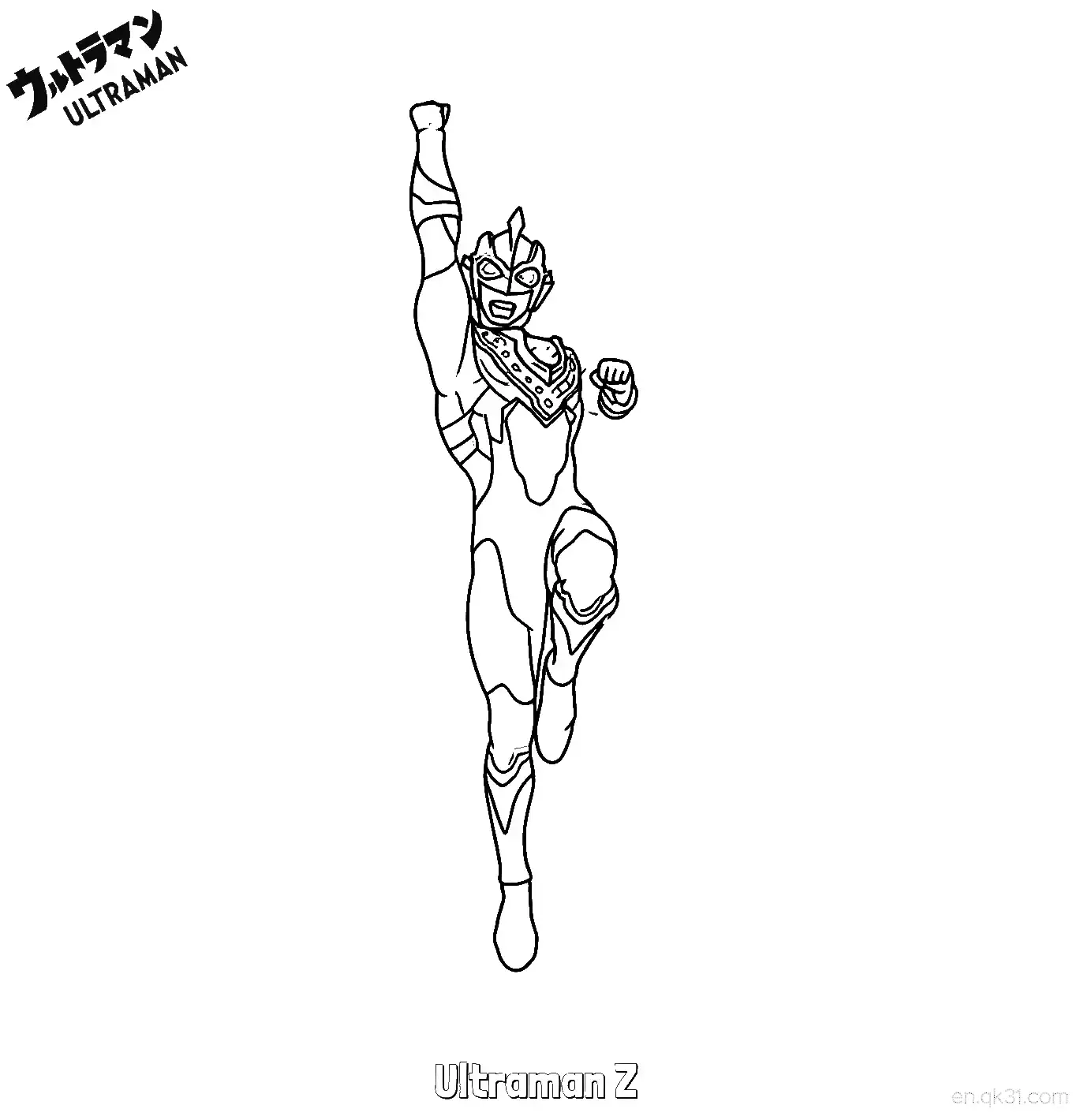 免费 泽塔奥特曼 2简笔画 素描 涂鸦 - 免费可打印奥特曼 下载PDF 简笔画涂色页