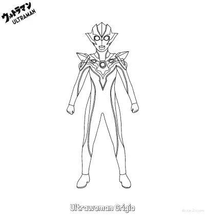 格丽乔奥特曼 1简笔画 素描 涂鸦 - 免费可打印奥特曼 下载PDF – 免费可打印简笔画涂色画
