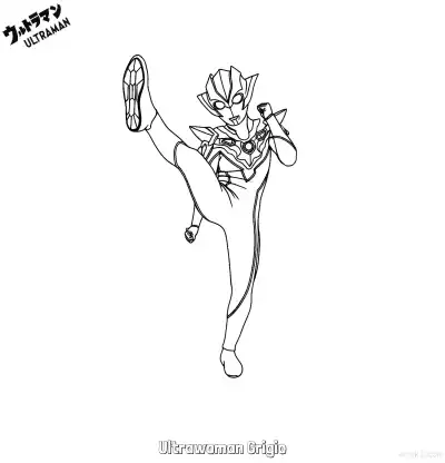 格丽乔奥特曼 3简笔画 素描 涂鸦 - 免费可打印奥特曼 下载PDF – 免费可打印简笔画涂色画