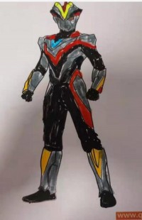 维克特利·奥特曼 ウルトラマンビクトリー Ultraman Victory 胜利奥特曼、超人胜利|简笔画|素描|涂鸦|涂颜色