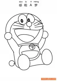 哆啦A梦-Doraemon 机器猫 ドラえもん – 免费可打印简笔画涂色画