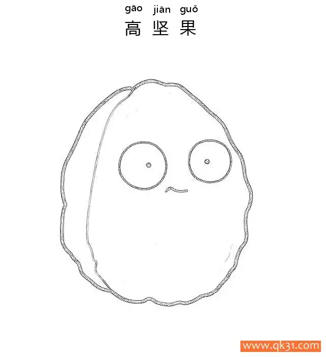免费 植物大战僵尸-高坚果 简笔画涂色页