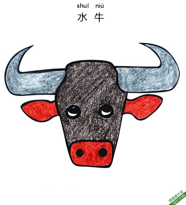 如何给孩子画水牛脸如何给孩子简笔画