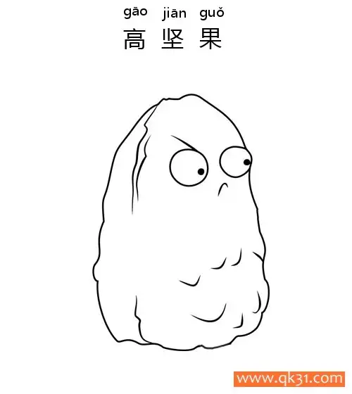 免费 植物大战僵尸-Tall-nut 高坚果 简笔画涂色页